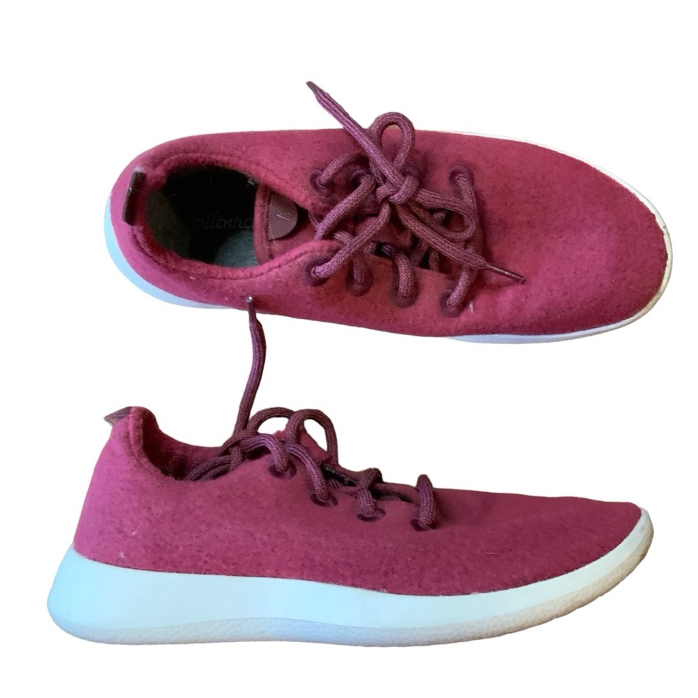 AllBirds Women’s low-top red wool lace-up red/ burgundy trainers, sneakers Sz 9